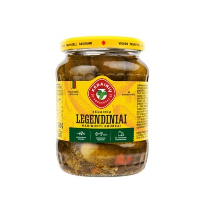 Agurkai marinuoti LEGENDINIAI KKF, 660 g / 330 g